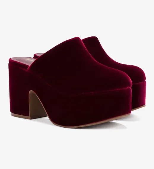 Miso Clog in Wine Velvet